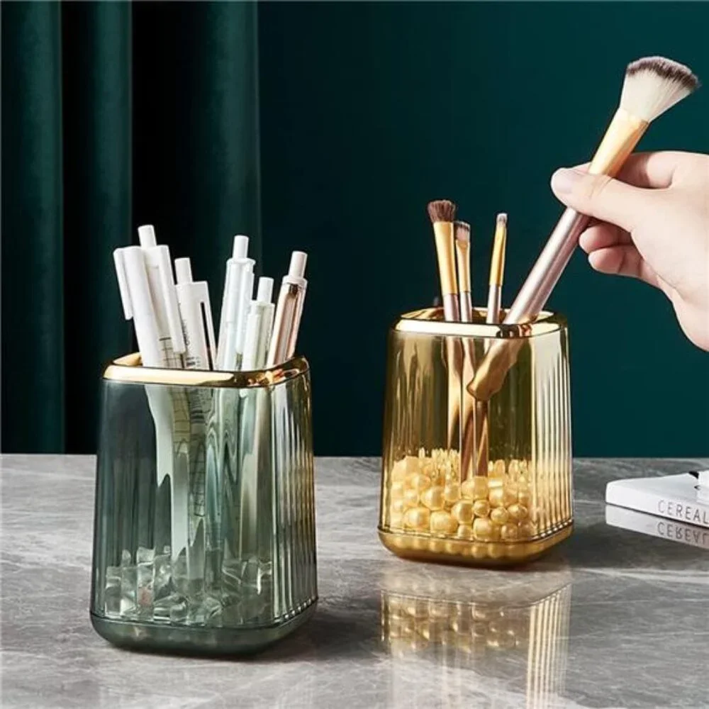 makeup brush holder acrylic organizer vanity countertop pen pencil cup storage